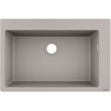 Chiuveta bucatarie Hansgrohe S510-F660 SilicaTec 660 cu 1 cuva 51x77x19cm concrete grey