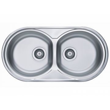 Chiuveta bucatarie inox cu doua cuve Alveus Form 50