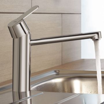 Baterie de bucatarie Grohe Get, monocomanda, pipa medie, crom - 30196000