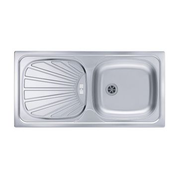 Chiuveta inox Alveus Basic 80 Satin 86x44 cm dreapta