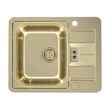 Chiuveta inox Alveus Monarch Line 60 finisaj auriu 62x50 cm