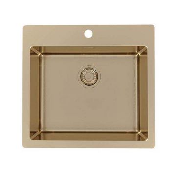 Chiuveta inox Alveus Pure 70 finisaj bronz 57x53 cm