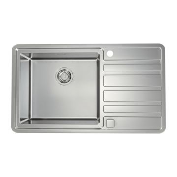 Chiuveta inox Alveus Rando 50 Satin 87x51 cm stanga