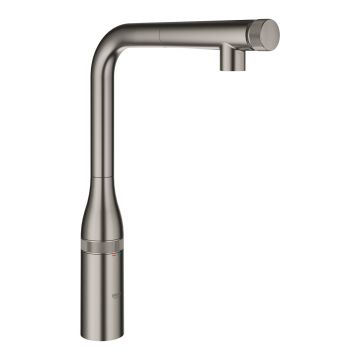 Baterie bucatarie Grohe Essence SmartControl cu dus extractibil pipa L brushed hard graphite