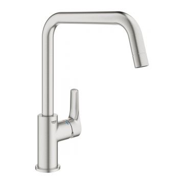 Baterie bucatarie Grohe Eurosmart, pipa inalta, supersteel - 30567DC0