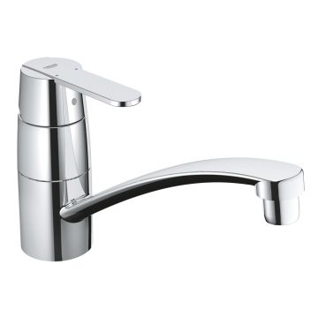 Baterie bucatarie Grohe Get, pipa mobila, monocomanda, alama, finisaj cromat, 35 mm