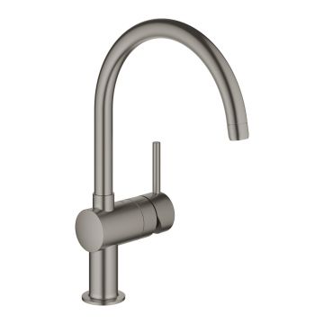 Baterie bucatarie Grohe Minta cu pipa C brushed hard graphite