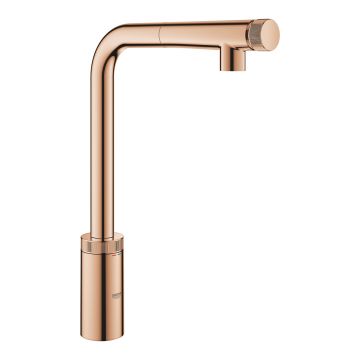 Baterie bucatarie Grohe Minta SmartControl cu dus extractibil pipa L warm sunset