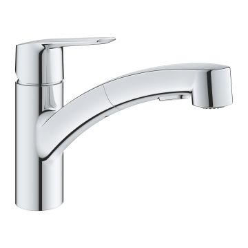 Baterie bucatarie Grohe Start cu dus extractibil dual spray crom