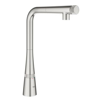 Baterie bucatarie Grohe Zedra SmartControl cu dus extractibil pipa L supersteel Baterie bucatarie Grohe Zedra SmartControl cu dus extractibil pipa L supersteel