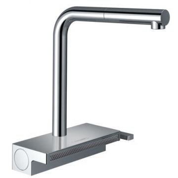 Baterie bucatarie Hansgrohe Aquno Select M81 250, dus extractibil, 2 jeturi, sBox, strecuratoare multifunctionala, crom - 73830000