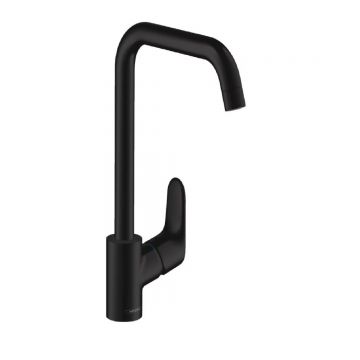 Baterie bucatarie Hansgrohe Focus M41 260, monocomanda, pivotanta, negru mat - 31820670