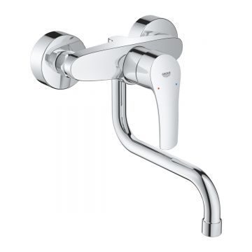 Baterie de bucatarie Grohe Eurosmart, 1/2'', pivotanta, 216 mm, tip C, crom - 31391003