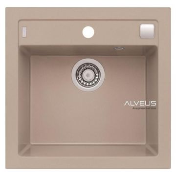 Chiuveta Alveus, FORMIC 20 55 BEIGE MELANGE, Incastrabil, Sub blat, Compozit