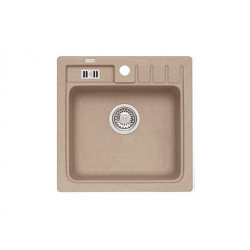 Chiuveta Alveus, NIAGARA 20 A55 BEIGE MELANGE, Incastrabil, Compozit