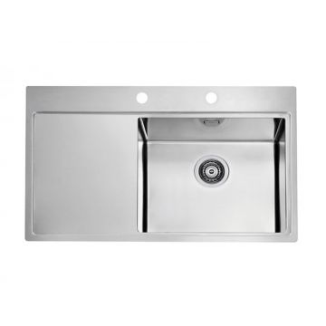 Chiuveta Alveus, PURE 50 Dreapta, Incastrabil, Nivelul blatului, Inox