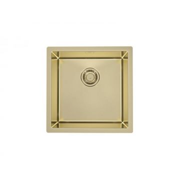 Chiuveta Alveus, QUADRIX 30 GOLD, Incastrabil, Nivelul blatului, Inox
