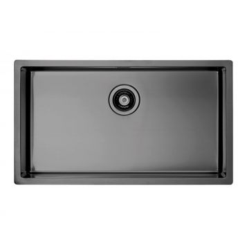 Chiuveta Alveus, QUADRIX 60 ANTRACIT, Incastrabil, Nivelul blatului, Inox