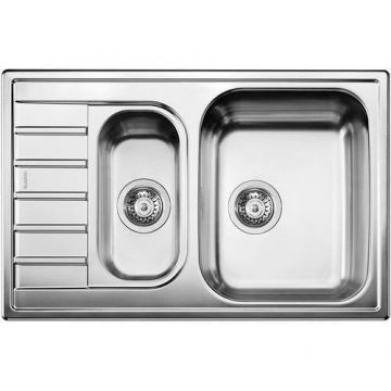 Chiuveta bucatarie BLANCO LIVIT 6 S COMPACT 18 10 FINISAJ PERIAT 515117, 780 x 500, Inox