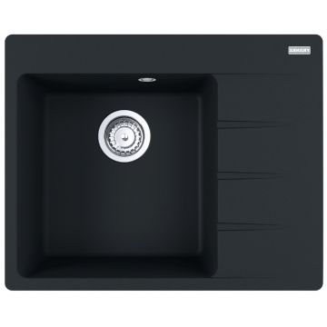 Chiuveta bucatarie fragranite Franke Centro CNG 611/211-62 DR picurator dreapta 62x50cm matte black