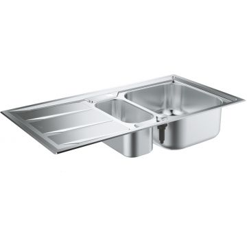 Chiuveta bucatarie Grohe K400+ 60 -S cu doua cuve inegale 965x513mm inox satinat