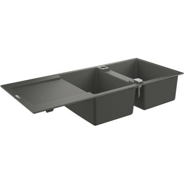 Chiuveta bucatarie Grohe K500 80 -C cu doua cuve 1160x500mm compozit granite gray Chiuveta bucatarie Grohe K500 80 -C cu doua cuve 1160x500mm compozit granite gray