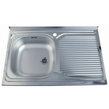 Chiuveta FRANKE SBL 711, inox, gri, cuva stanga, adancime 14,5 cm,  80 X 50 cm