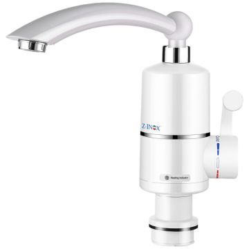 Robinet electric instant apa calda Z-Inox ZLN5473, 3000W, Alb, Plastic Otel inoxidabil