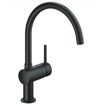 Baterie bucatarie Grohe Minta cu pipa C velvet black Baterie bucatarie Grohe Minta cu pipa C velvet black