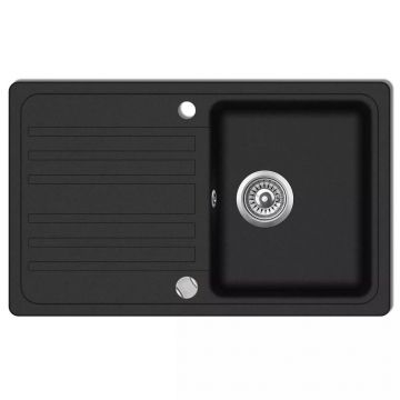 Chiuvetă bucătărie din granit1 cuvă şi picurător reversibilă Negru Chiuvetă bucătărie din granit1 cuvă şi picurător reversibilă Negru
