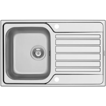 Chiuveta bucatarie Fedra 79x50 1B1D SM Inox