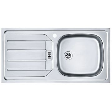 Chiuveta bucatarie Franke ESL 614 ST Dekor, 1 cuva, Picurator stanga, 86 x 43.5 cm, Inox