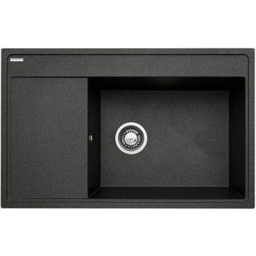 Chiuveta bucatarie granit Camea 79x50 1B 1D DR Black Chiuveta bucatarie granit Camea 79x50 1B 1D DR Black