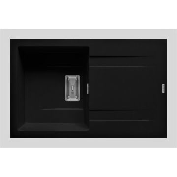Chiuveta bucatarie Kartesio 79x50 1B 1D Black Chiuveta bucatarie Kartesio 79x50 1B 1D Black