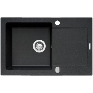 Chiuveta bucatarie MIDO 79x50 1B 1D Black Chiuveta bucatarie MIDO 79x50 1B 1D Black