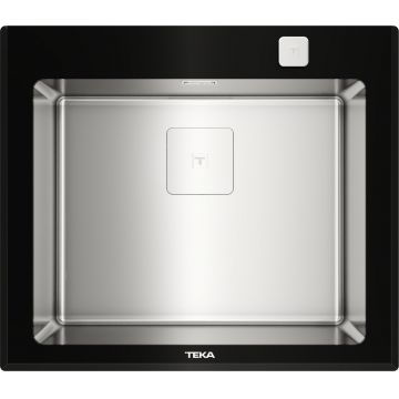 Chiuveta bucatarie Teka Premium RS15 1B 600x520mm inox + sticla neagra