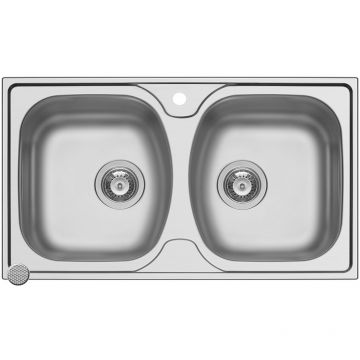 Chiuveta de bucatarie Ecoline ASPECT 78*44 2B LN 1TH O92