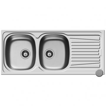 Chiuveta de bucatarie Inox SPARTA 116x50 2B 1D LN