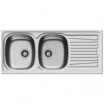 Chiuveta de bucatarie Inox SPARTA 116x50 2B 1D SM