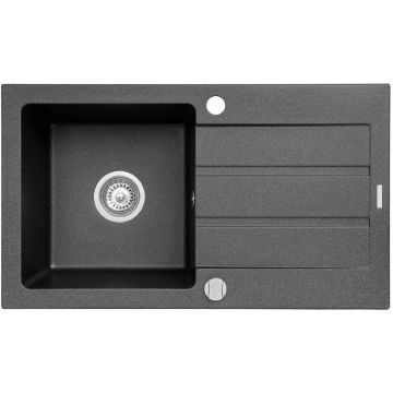 Chiuveta de bucatarie NEXT 76x44 1B 1D Negru Chiuveta de bucatarie NEXT 76x44 1B 1D Negru