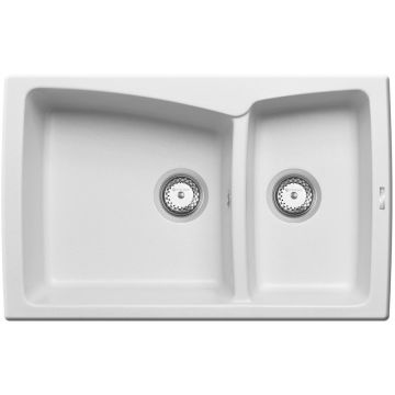 Chiuveta de bucatarie PYRATEK DELIA 78.5*50 1 3/4B CRISTALO BIANCO