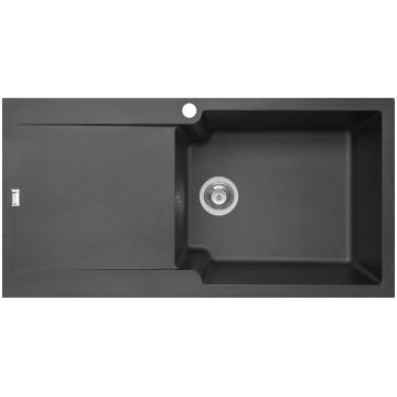 Chiuveta soft compozit de bucatarie Level Artithek 100x50 1B1D DR Negru Chiuveta soft compozit de bucatarie Level Artithek 100x50 1B1D DR Negru