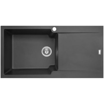 Chiuveta soft compozit de bucatarie Level Artithek 100x50 1B1D ST Negru Chiuveta soft compozit de bucatarie Level Artithek 100x50 1B1D ST Negru
