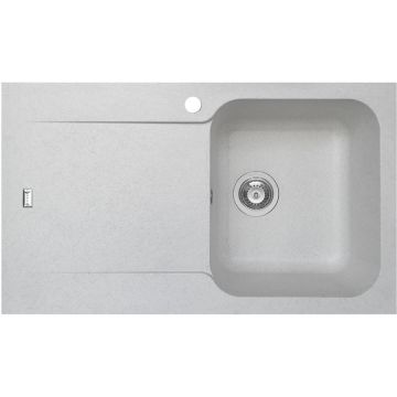 Chiuveta soft compozit de bucatarie Level Durothek 1B 1D DR Alb