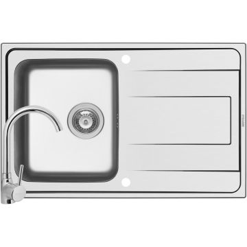 Pachet chiuveta ALEA 1B 1D SM + Baterie BELLO Inox