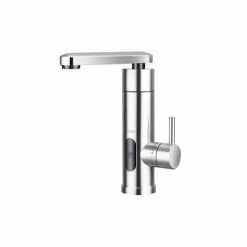 Robinet electric instant Zilan Z-Inox ZLN7873, 3000W, Afisaj digital, 2 capete, Argintiu