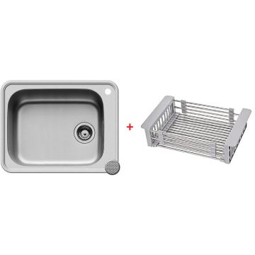 Set Chiuveta bucatarie + Cos Multifunctional Space Plus 1B LN Inox