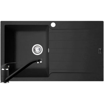 Set Chiuveta bucatarie SIERRA ARTITHEK 1B 1D ST + Baterie Black Set Chiuveta bucatarie SIERRA ARTITHEK 1B 1D ST + Baterie Black