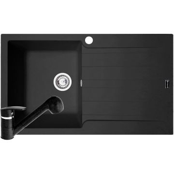 Set Chiuveta bucatarie SIERRA ARTITHEK 1B 1D ST + Baterie FIDO Black Set Chiuveta bucatarie SIERRA ARTITHEK 1B 1D ST + Baterie FIDO Black