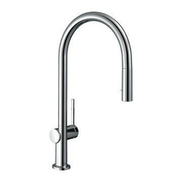 Baterie bucatarie cu dus extractibil Hansgrohe Talis M54 210 crom cu 2 tipuri de jet